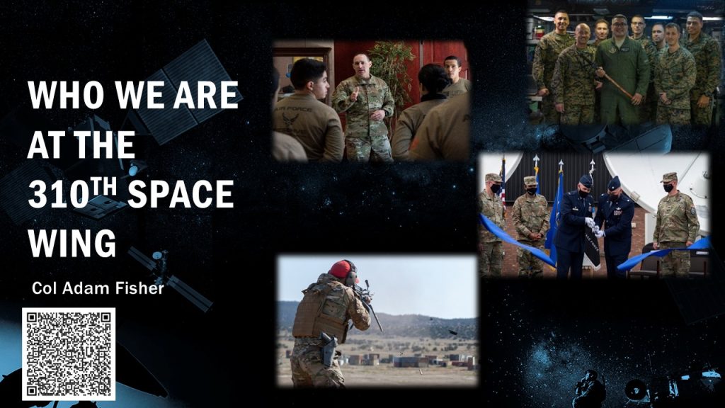 Title slide for a presentation on the 310th Space Wing