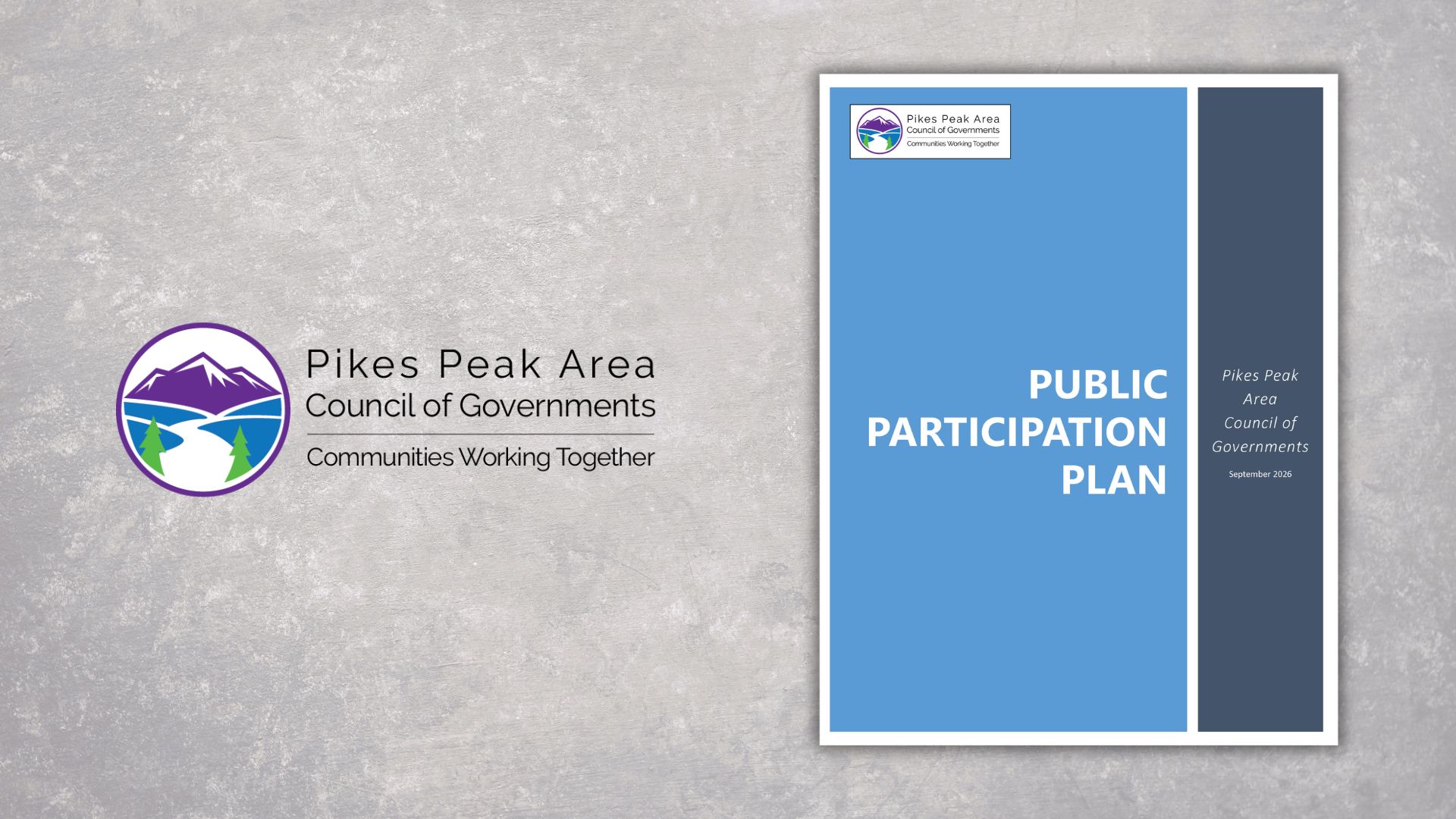 Cover of the Public Participation Plan